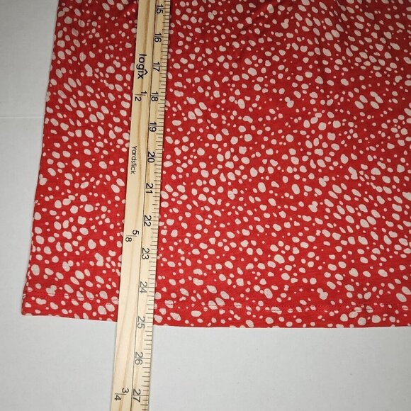 Boden Long Sleeved Tencel Shell Top Blouse Red White Speckled Size 6 - Picture 6 of 6